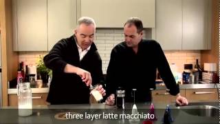 aerolatte  milk frother makes three layer caffè latte macchiato [upl. by Hbaruas]