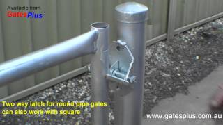 Gate Latch 2 way for round pipe and square [upl. by Aineles]