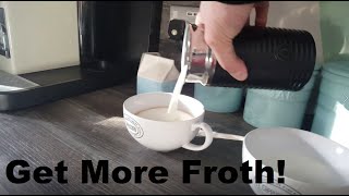 How to Get More Froth from Your Nespresso Coffee Aeroccino  Nespresso tips and help [upl. by Viv]