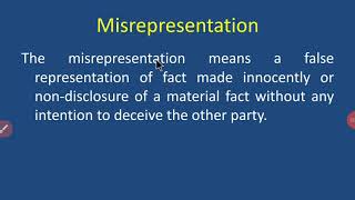 Misrepresentation [upl. by Davina]