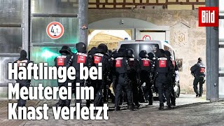 Gefängnismeuterei Polizei stürmt Knast in Thüringen  JVA Untermaßfeld [upl. by Ydnim687]